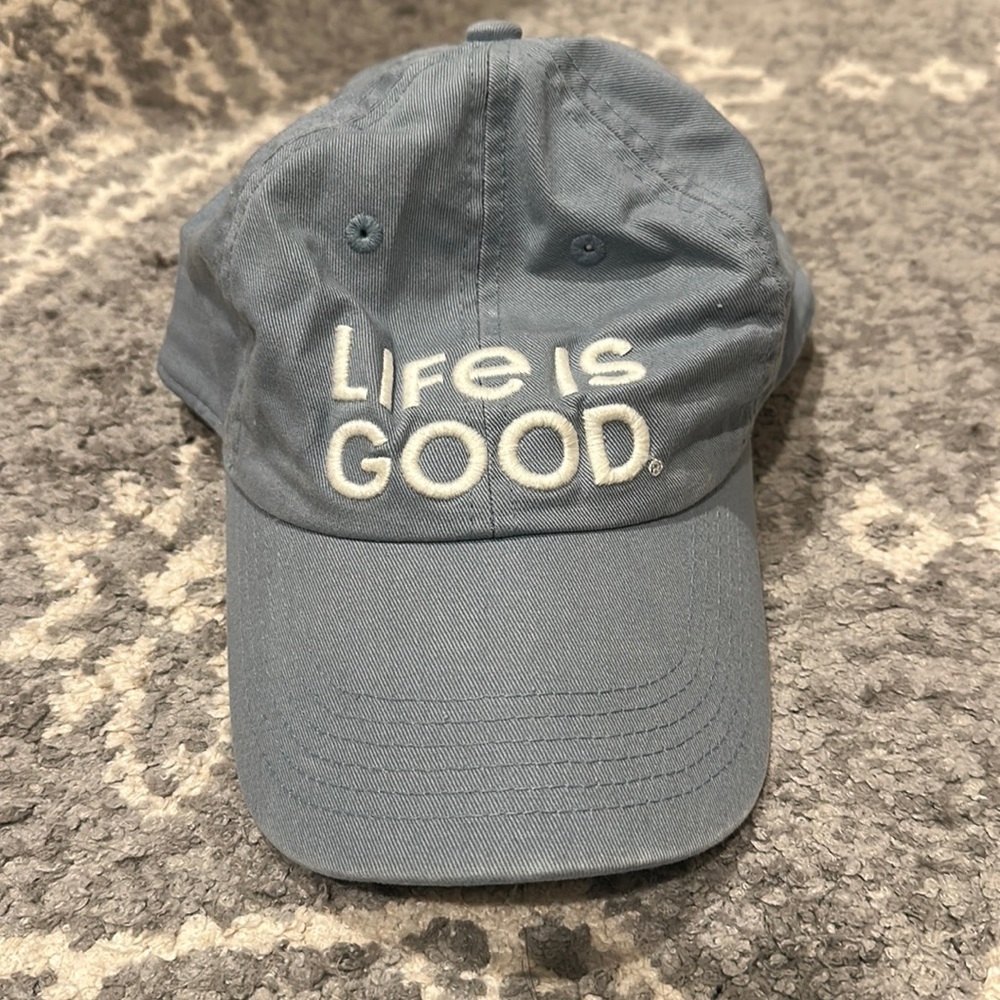Never worn Life Is Good blue hat